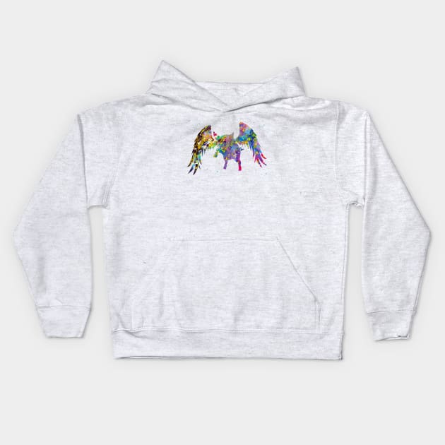 Flying Pig Kids Hoodie by erzebeth